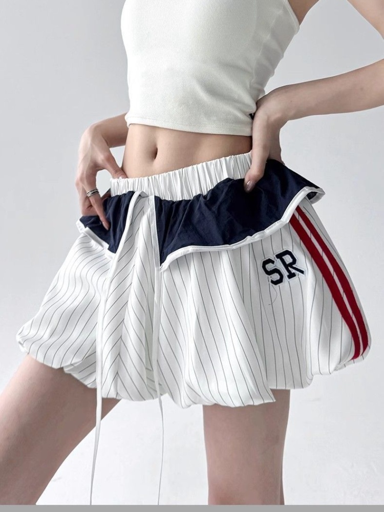 College style bud skirt wood ear skirt for women