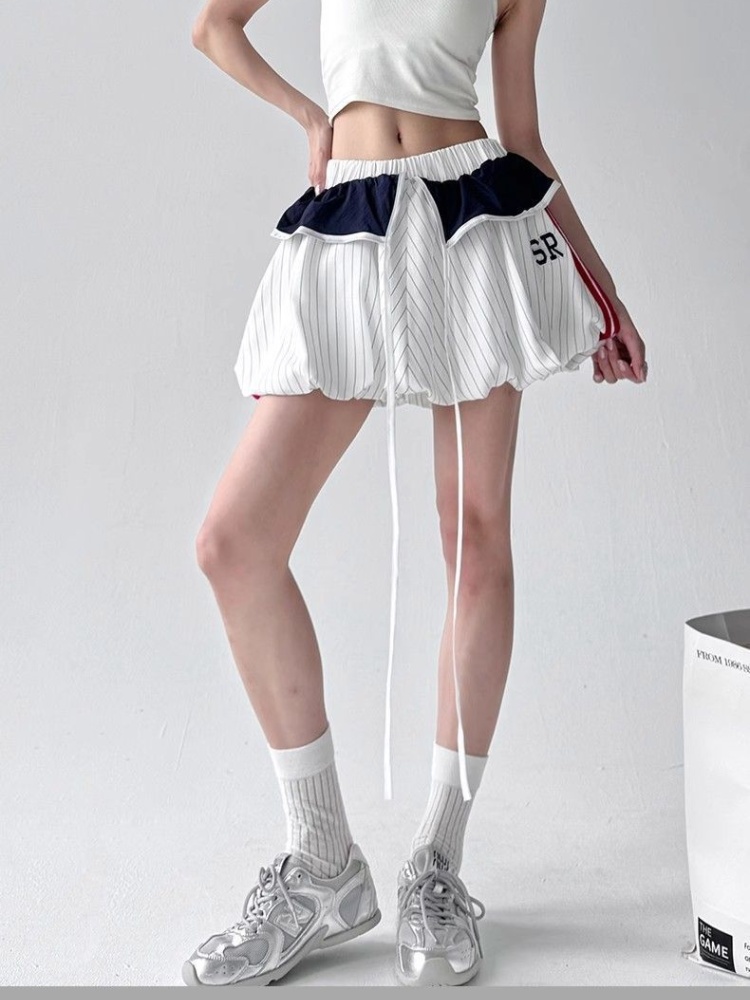 College style bud skirt wood ear skirt for women