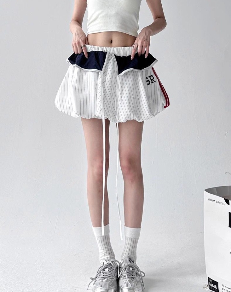 College style bud skirt wood ear skirt for women