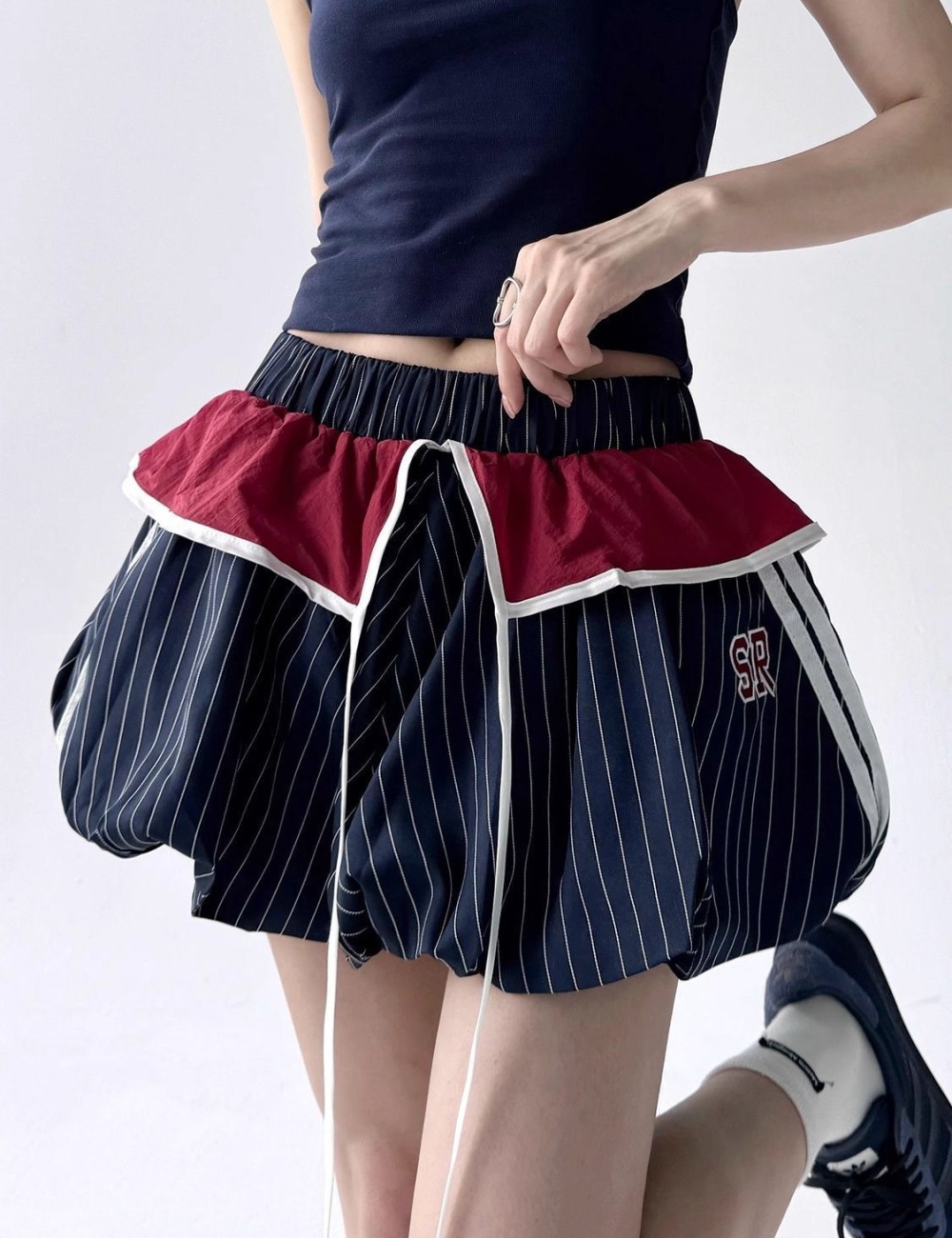 College style bud skirt wood ear skirt for women