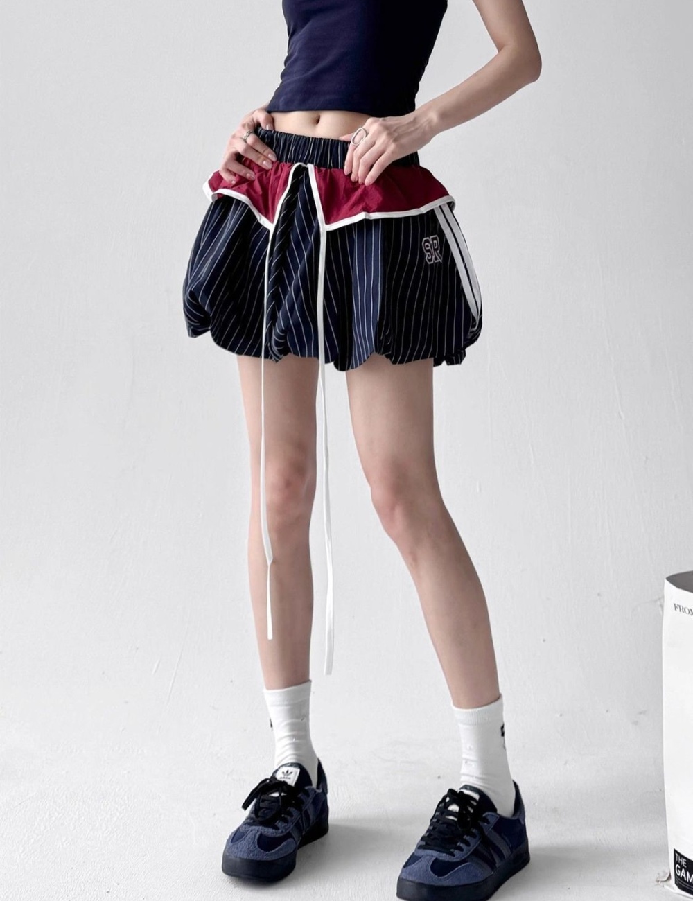 College style bud skirt wood ear skirt for women