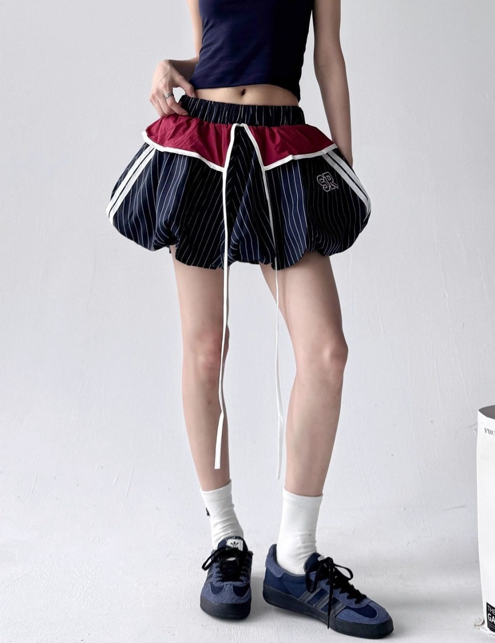 College style bud skirt wood ear skirt for women