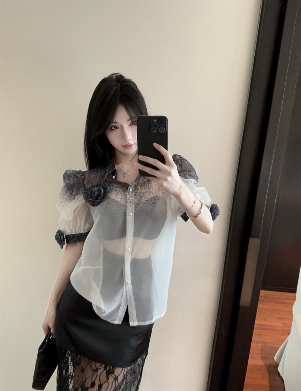 Colors short sleeve stereoscopic gradient shirt