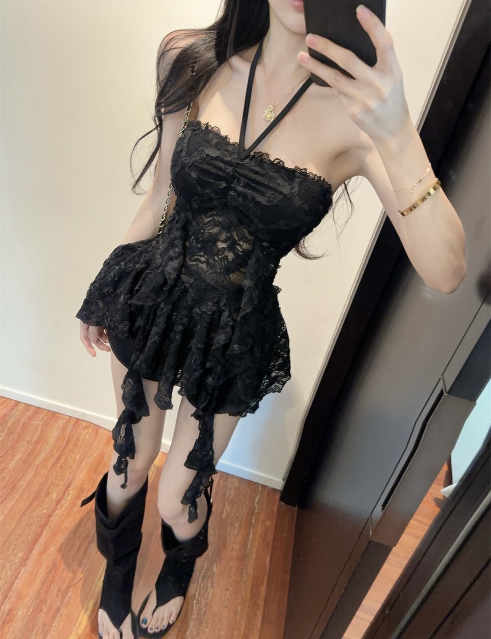 Slim halter tops wrapped chest enticement shirts