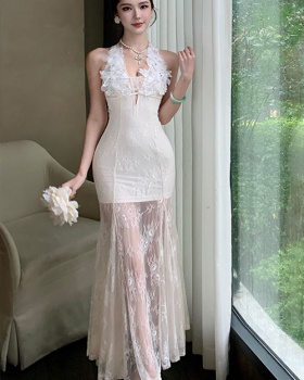 Lace France style dress summer slim long dress