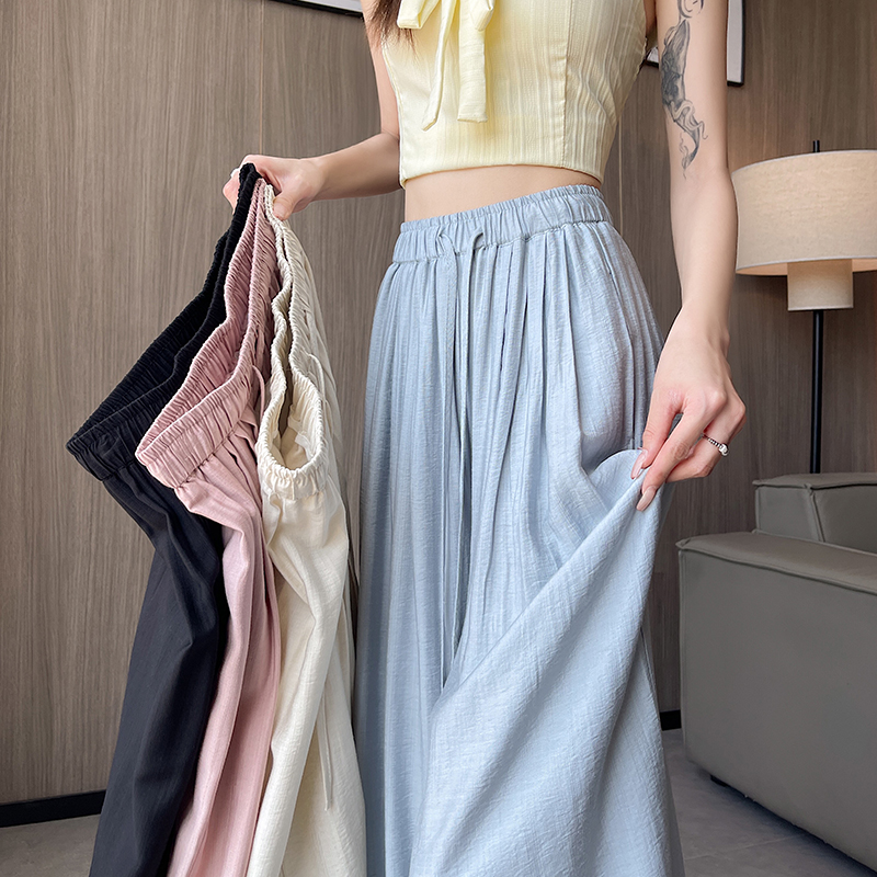 Ice silk Casual wide leg pants loose pants for women