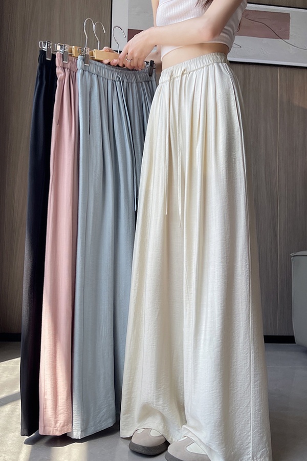 Ice silk Casual wide leg pants loose pants for women