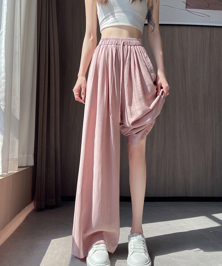 Ice silk Casual wide leg pants loose pants for women