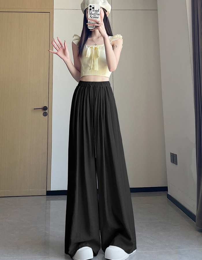 Ice silk Casual wide leg pants loose pants for women