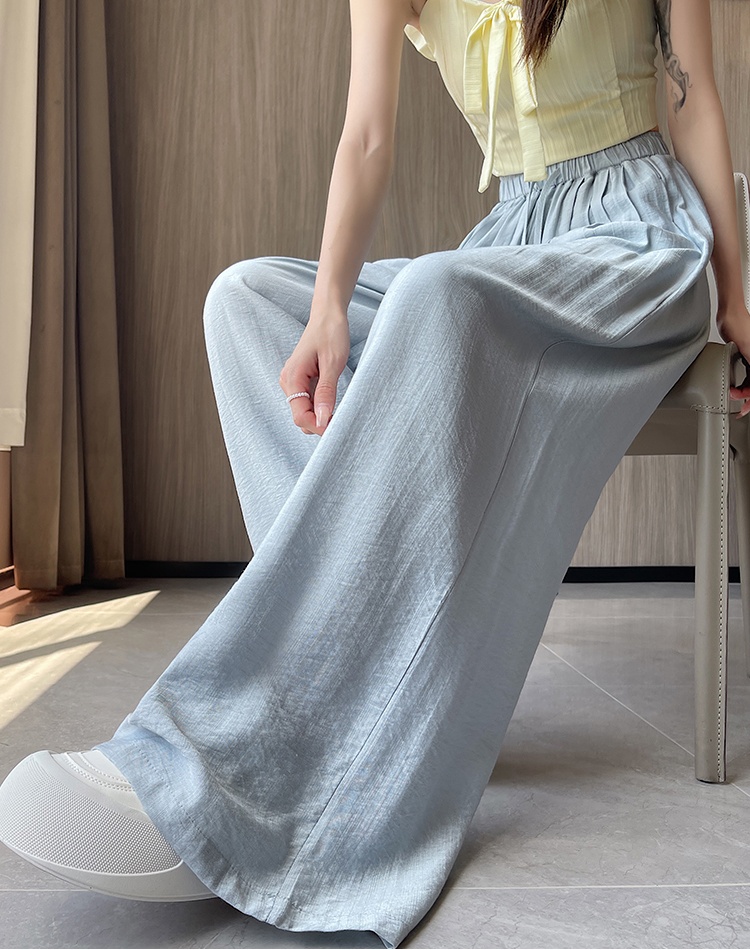 Ice silk Casual wide leg pants loose pants for women