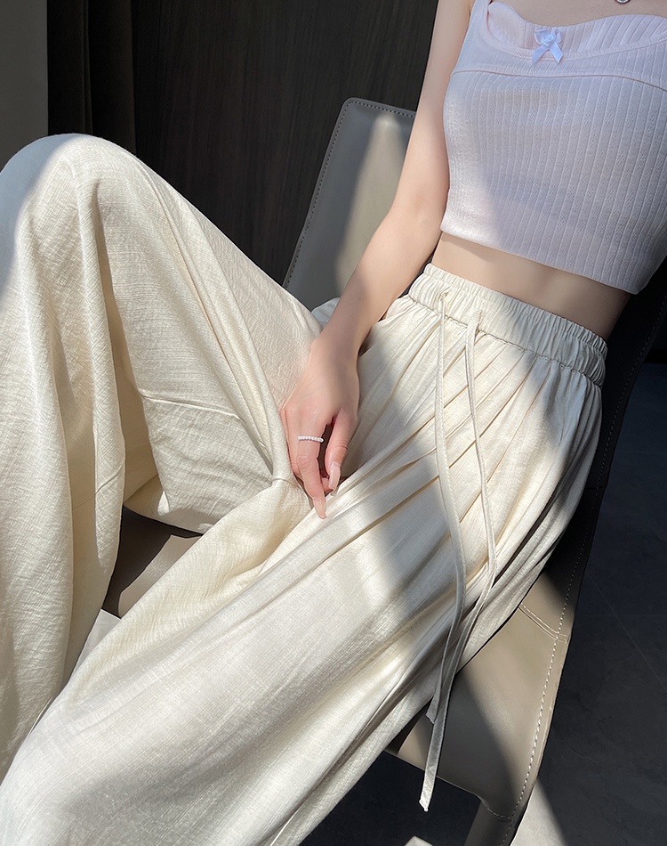 Ice silk Casual wide leg pants loose pants for women