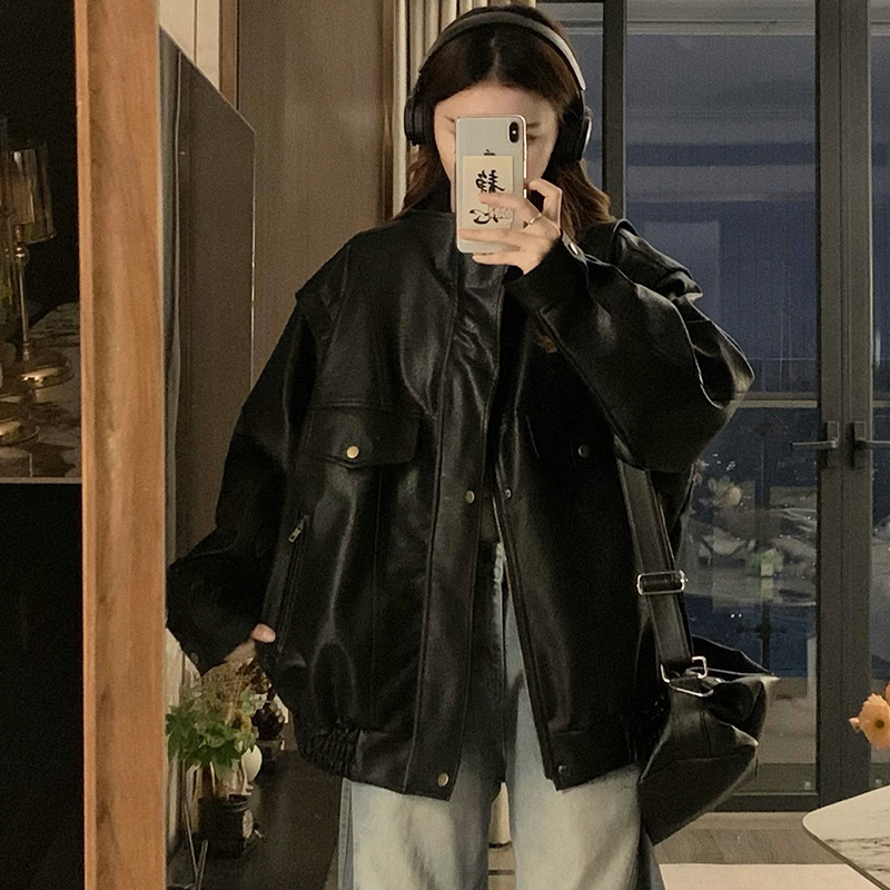 Locomotive couples coat autumn loose jacket for women