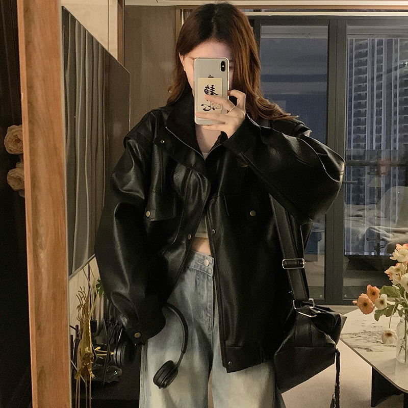 Locomotive couples coat autumn loose jacket for women