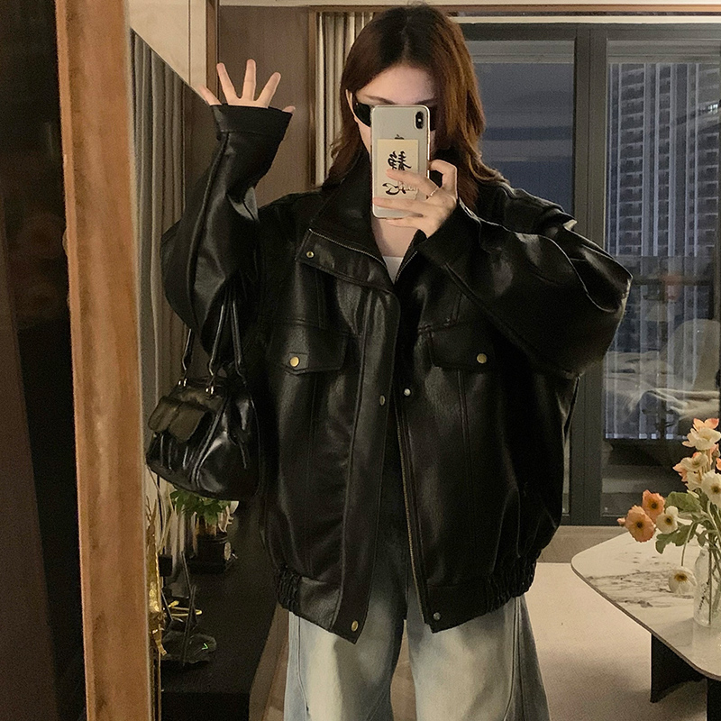 Locomotive couples coat autumn loose jacket for women