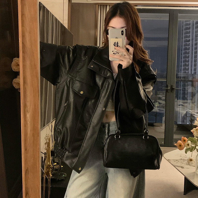 Locomotive couples coat autumn loose jacket for women