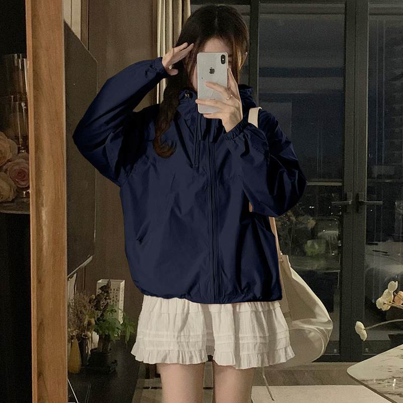 Beige technical jacket jacket for women