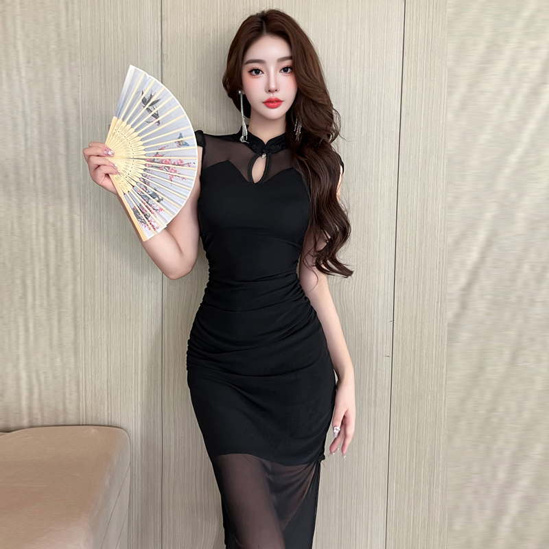 Fashion package hip evening dress retro sexy long dress