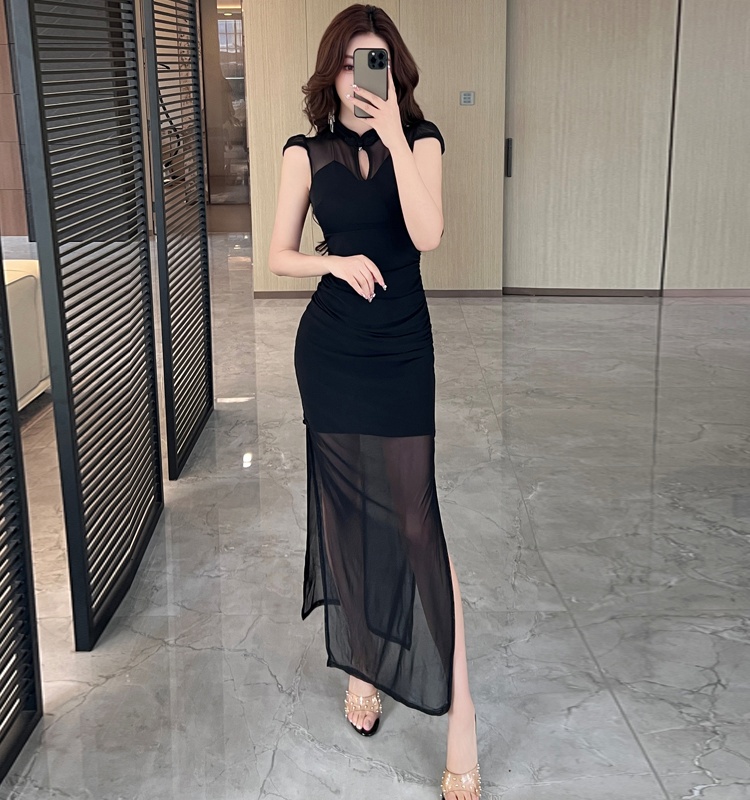 Fashion package hip evening dress retro sexy long dress