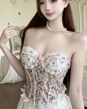 Wrapped chest hollow slim tops
