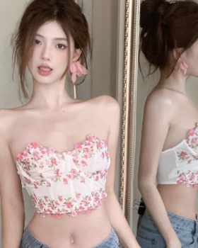Wrapped chest short halter fashion spicegirl tops