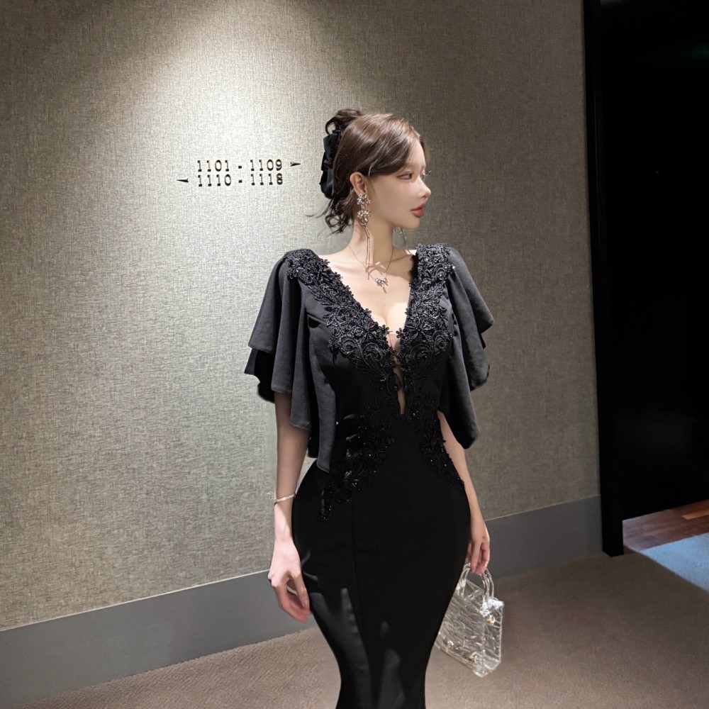 Slim mermaid dress temperament evening dress