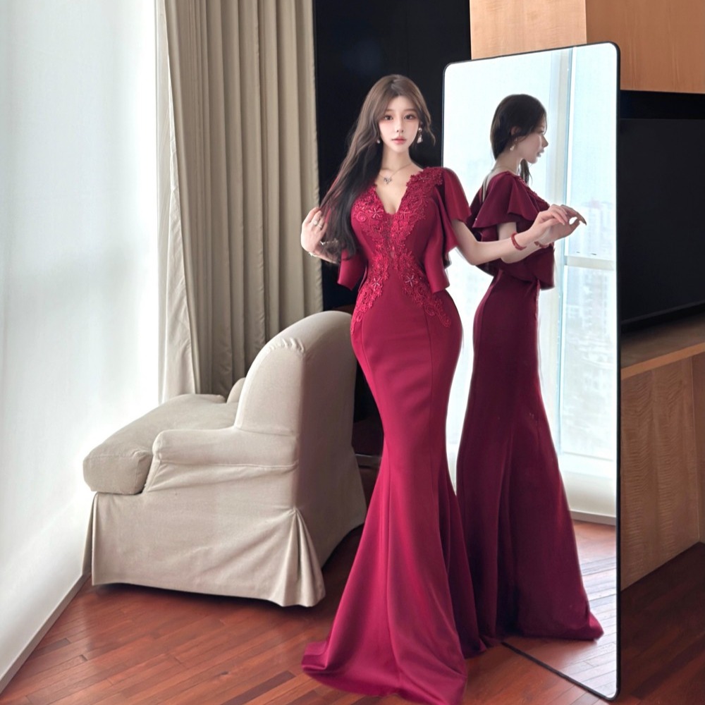 Slim mermaid dress temperament evening dress