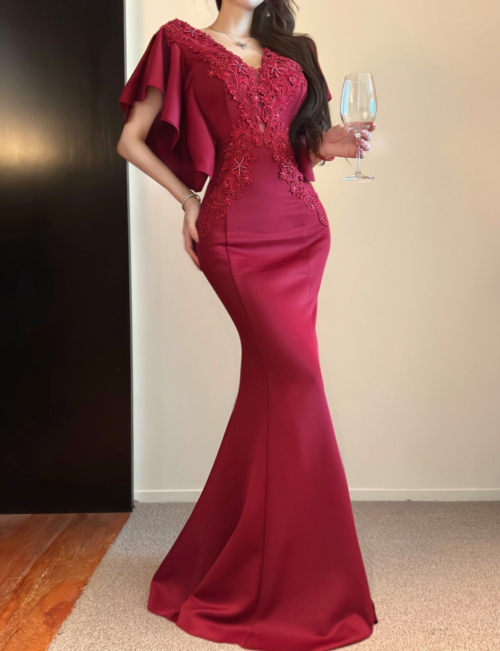 Slim mermaid dress temperament evening dress