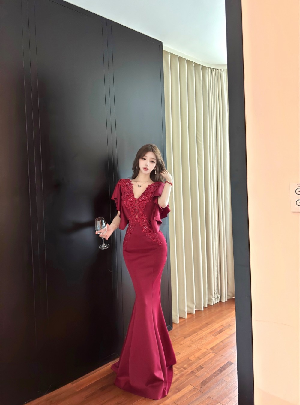 Slim mermaid dress temperament evening dress