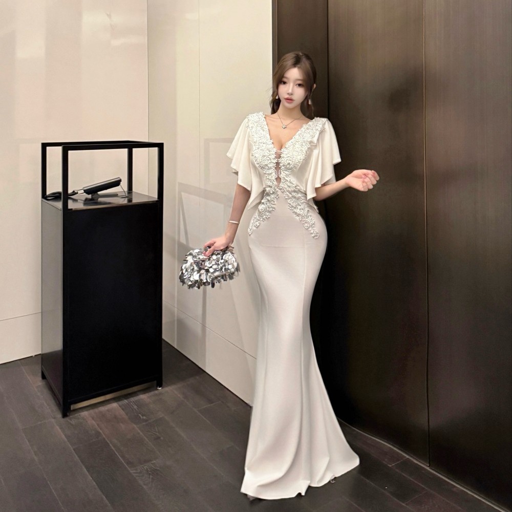 Slim mermaid dress temperament evening dress