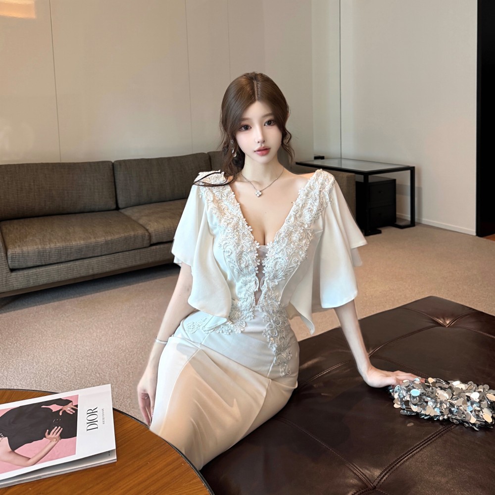 Slim mermaid dress temperament evening dress