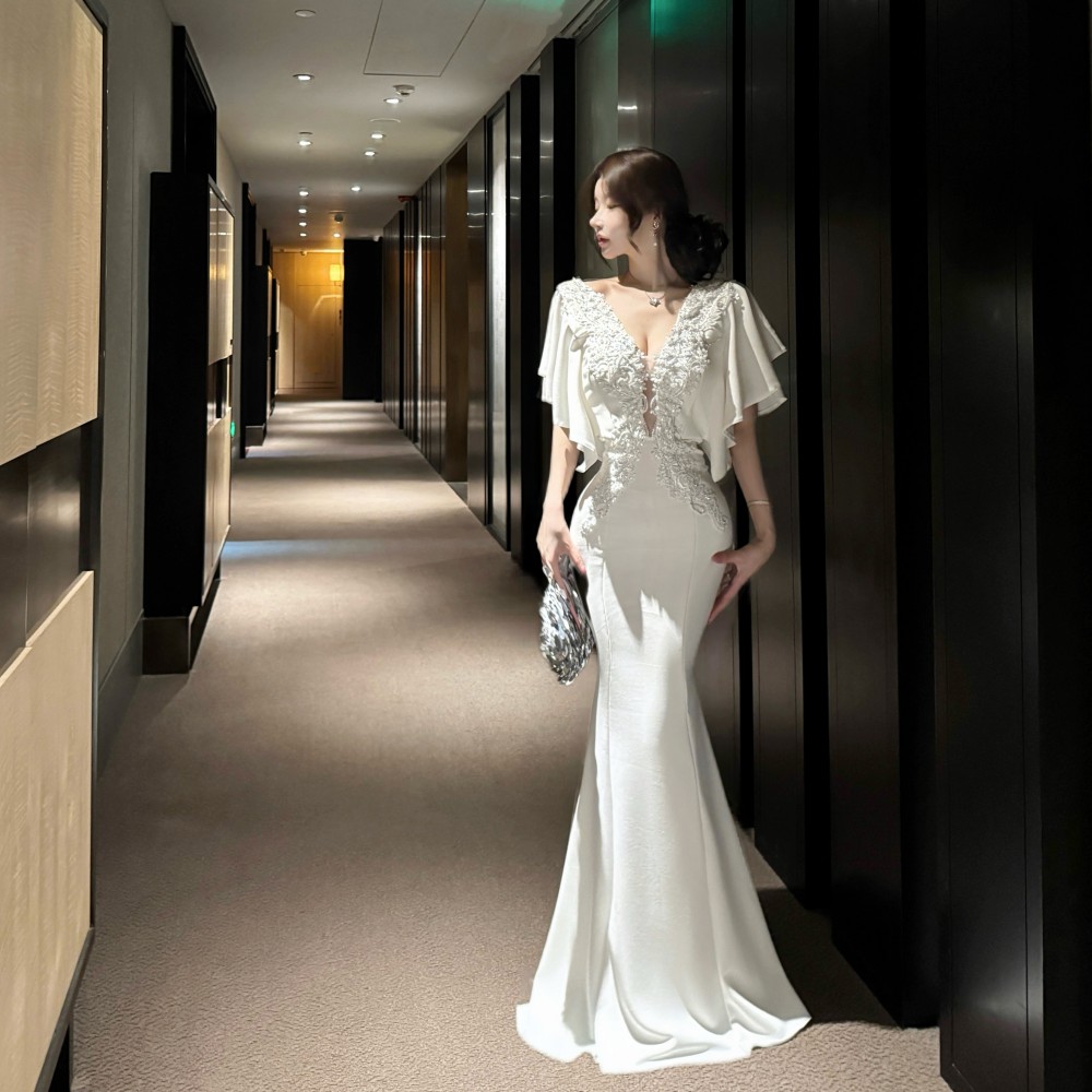Slim mermaid dress temperament evening dress