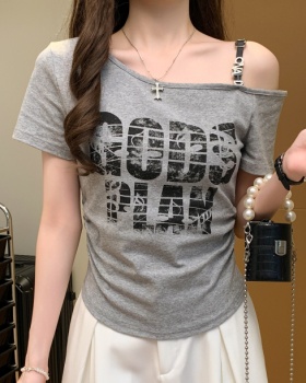 Letters niche T-shirt short sleeve tops for women