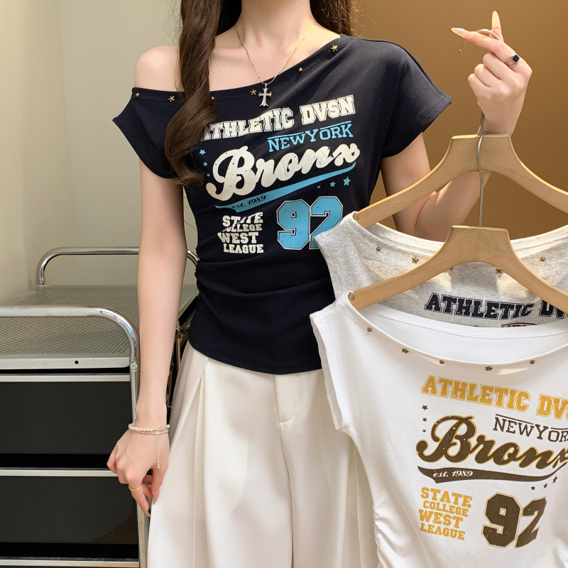 All-match short sleeve T-shirt slim tops