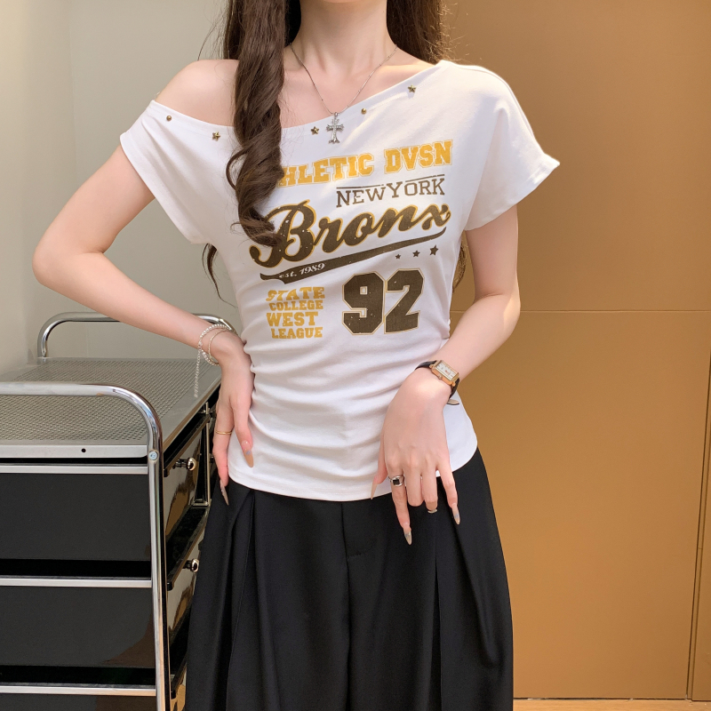 All-match short sleeve T-shirt slim tops