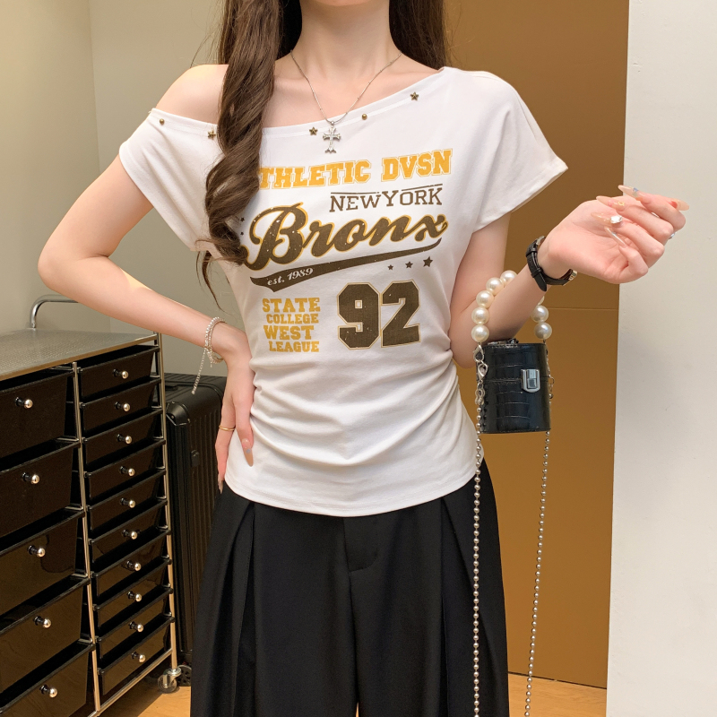 All-match short sleeve T-shirt slim tops