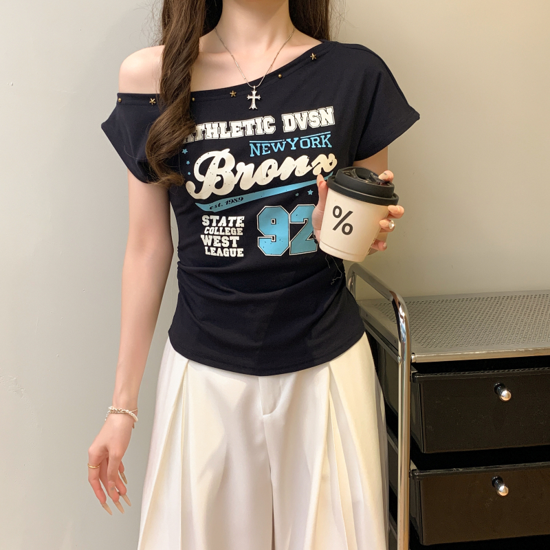 All-match short sleeve T-shirt slim tops