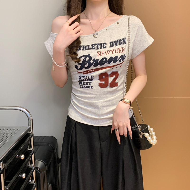All-match short sleeve T-shirt slim tops