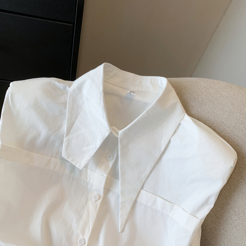 Summer short niche shirt sleeveless unique waistcoat for women