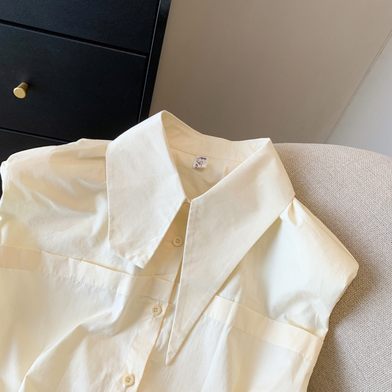 Summer short niche shirt sleeveless unique waistcoat for women