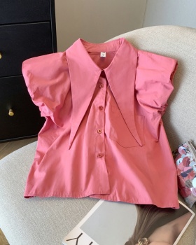 Pure retro sleeveless waistcoat short sleeve slim tops