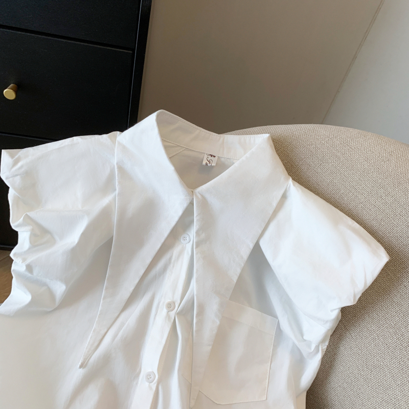 Pure retro sleeveless waistcoat short sleeve slim tops