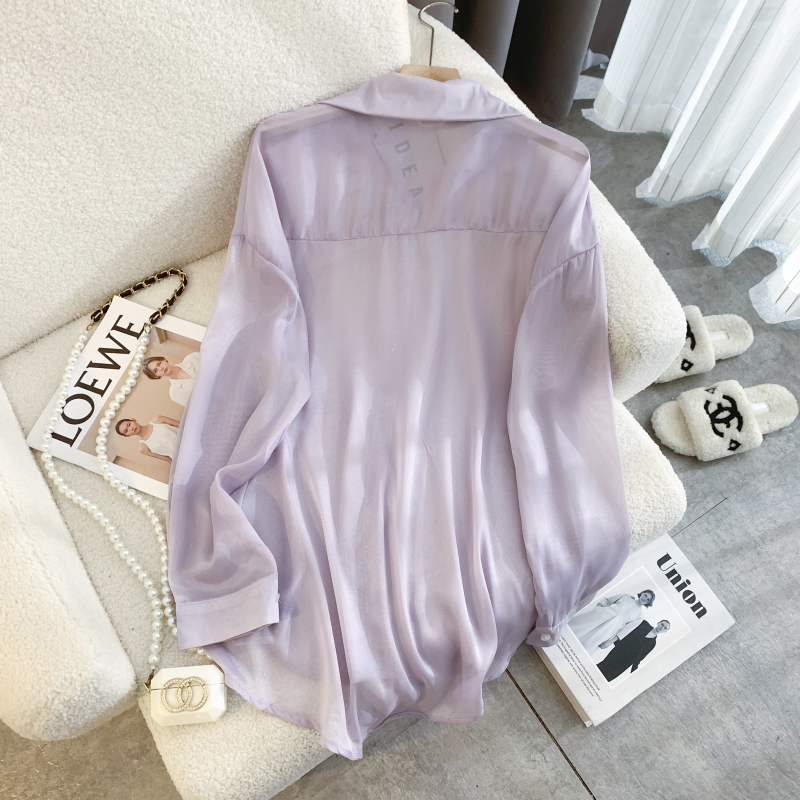 Breathable lithe thin loose Casual lazy summer shirt