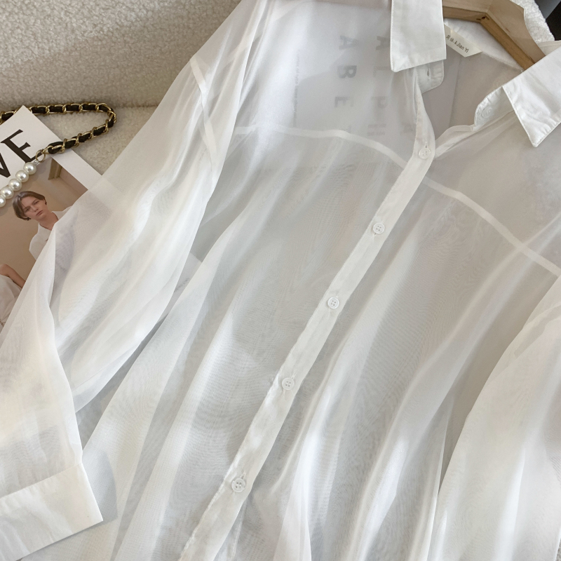 Breathable lithe thin loose Casual lazy summer shirt