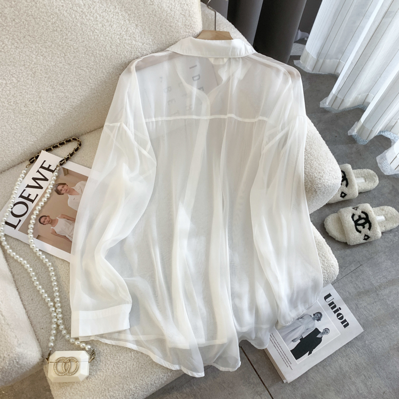 Breathable lithe thin loose Casual lazy summer shirt