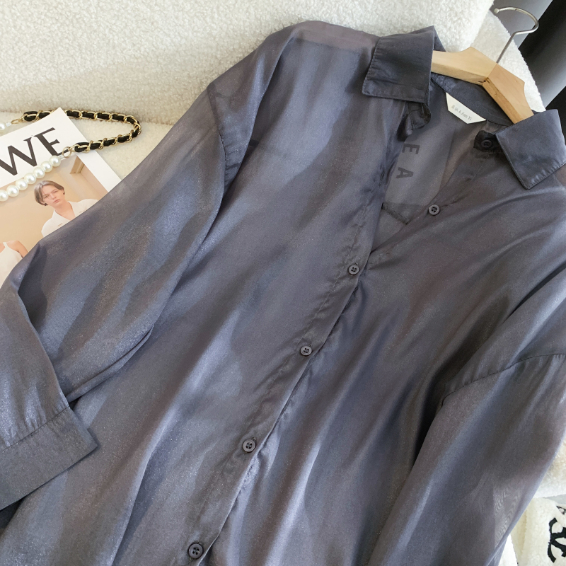 Breathable lithe thin loose Casual lazy summer shirt