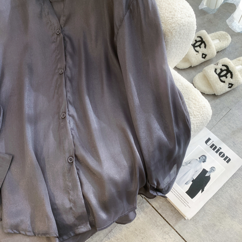 Breathable lithe thin loose Casual lazy summer shirt