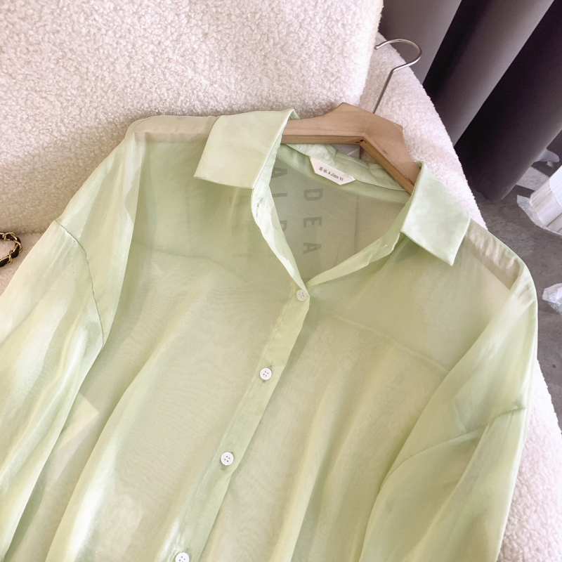Breathable lithe thin loose Casual lazy summer shirt
