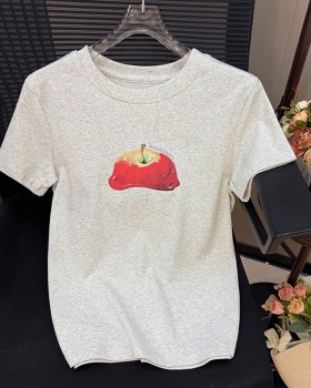 Korean style Casual short sleeve simple T-shirt for women
