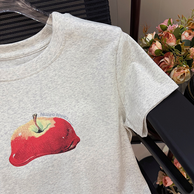 Korean style Casual short sleeve simple T-shirt for women