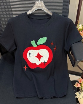 Short sleeve tops American style T-shirt for women